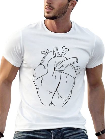 Anatomical Heart Graphic Black T-Shirt