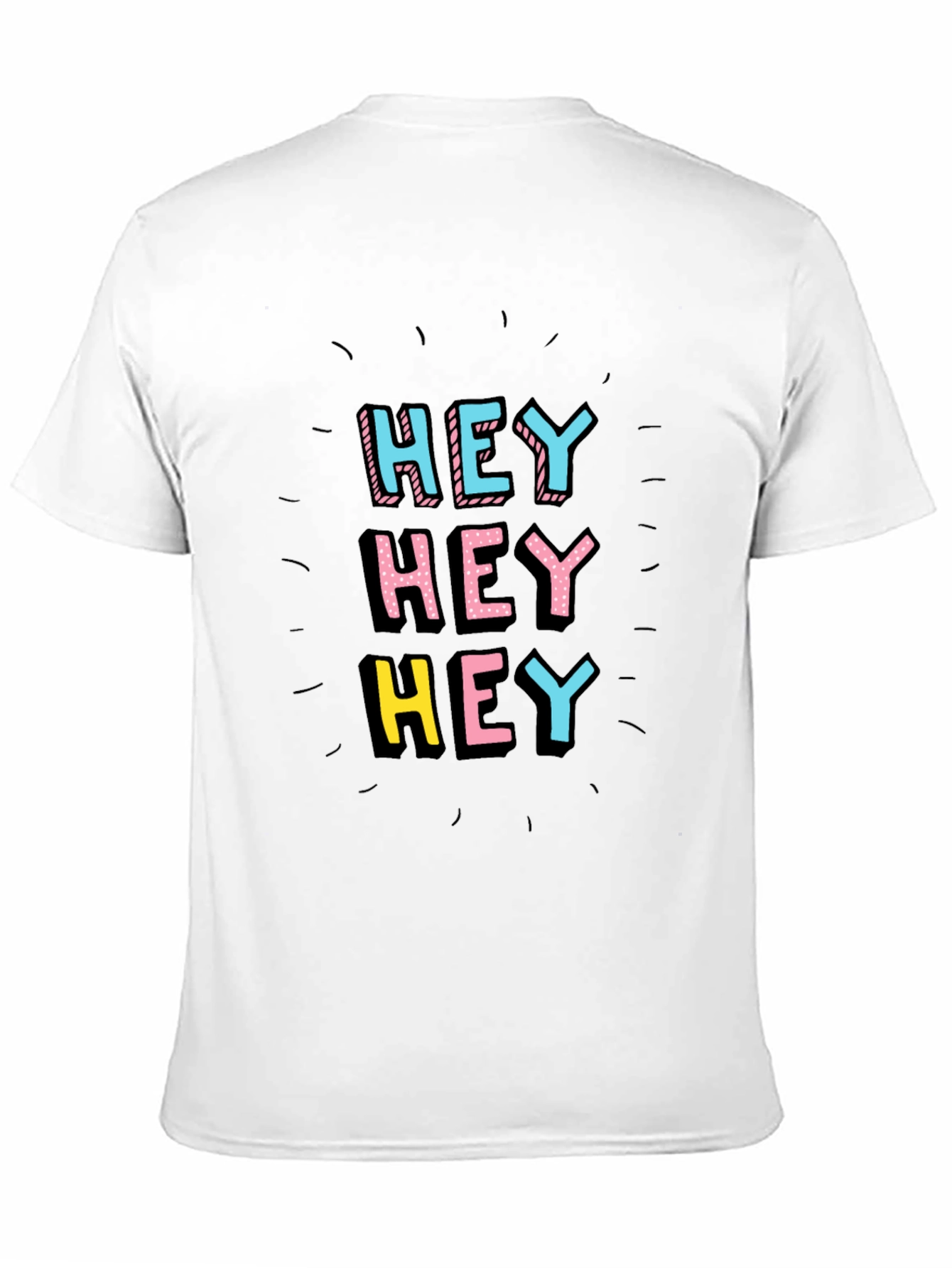 Hey Graphic Tee - Black Short Sleeve Shirt