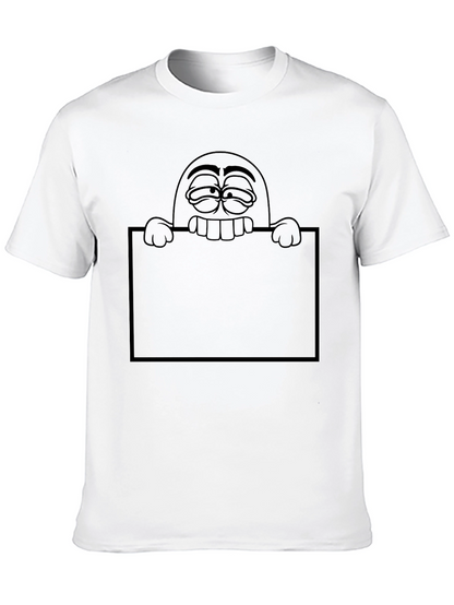 Funny Cartoon Graphic Black T-Shirt