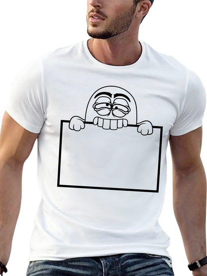 Funny Cartoon Graphic Black T-Shirt