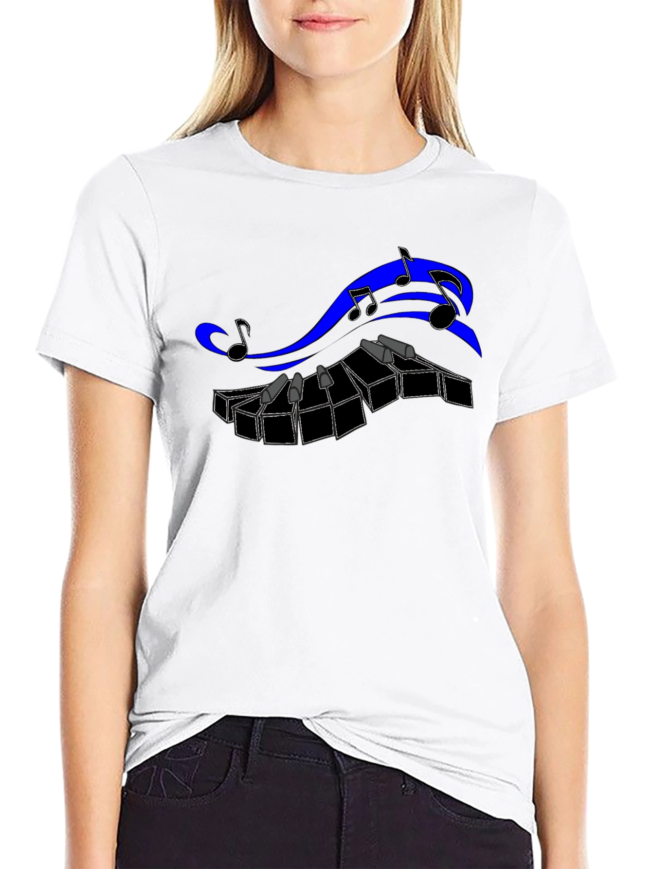 Musical Keyboard T-Shirt - Black