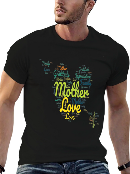Mother Love Word Art Graphic T-Shirt