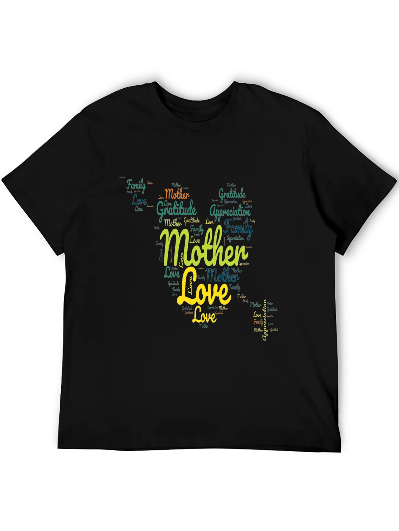Mother Love Word Art Graphic T-Shirt