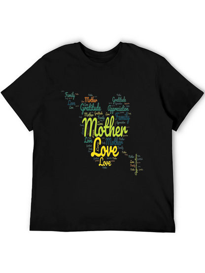 Mother Love Word Art Graphic T-Shirt