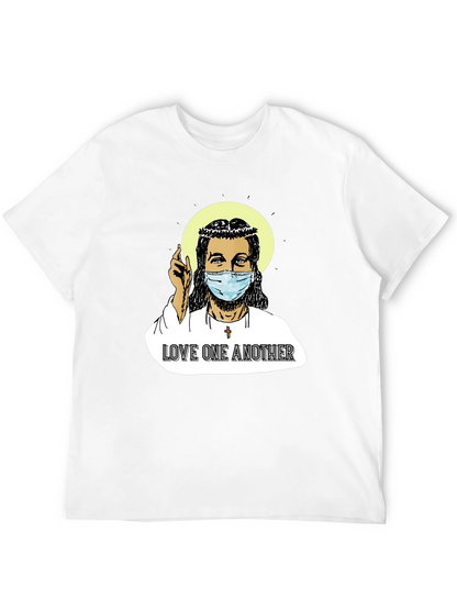 Masked Jesus Graphic T-Shirt - Love One Another
