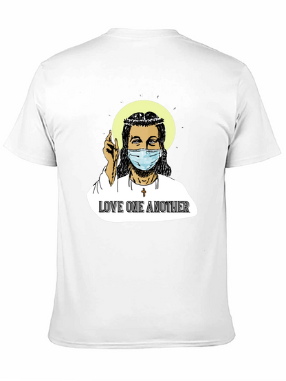 Masked Jesus Graphic T-Shirt - Love One Another