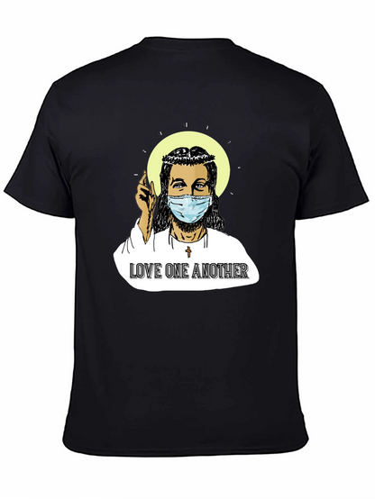 Masked Jesus Graphic T-Shirt - Love One Another
