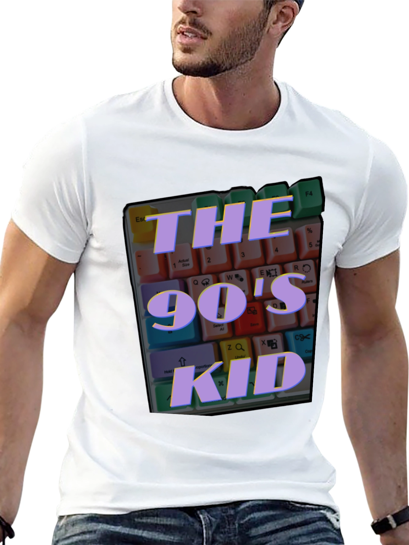 90s Kid Keyboard T-Shirt - Retro Nostalgia