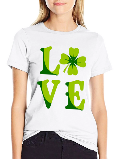 St. Patricks Day Shamrock Love Graphic Tee