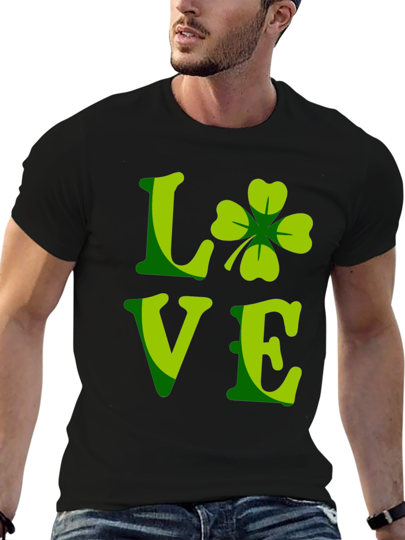 St. Patricks Day Shamrock Love Graphic Tee