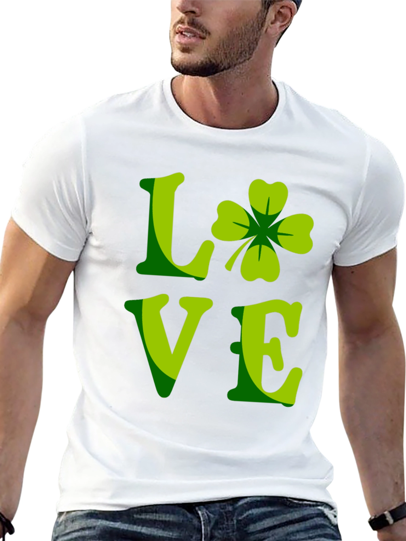 St. Patricks Day Shamrock Love Graphic Tee
