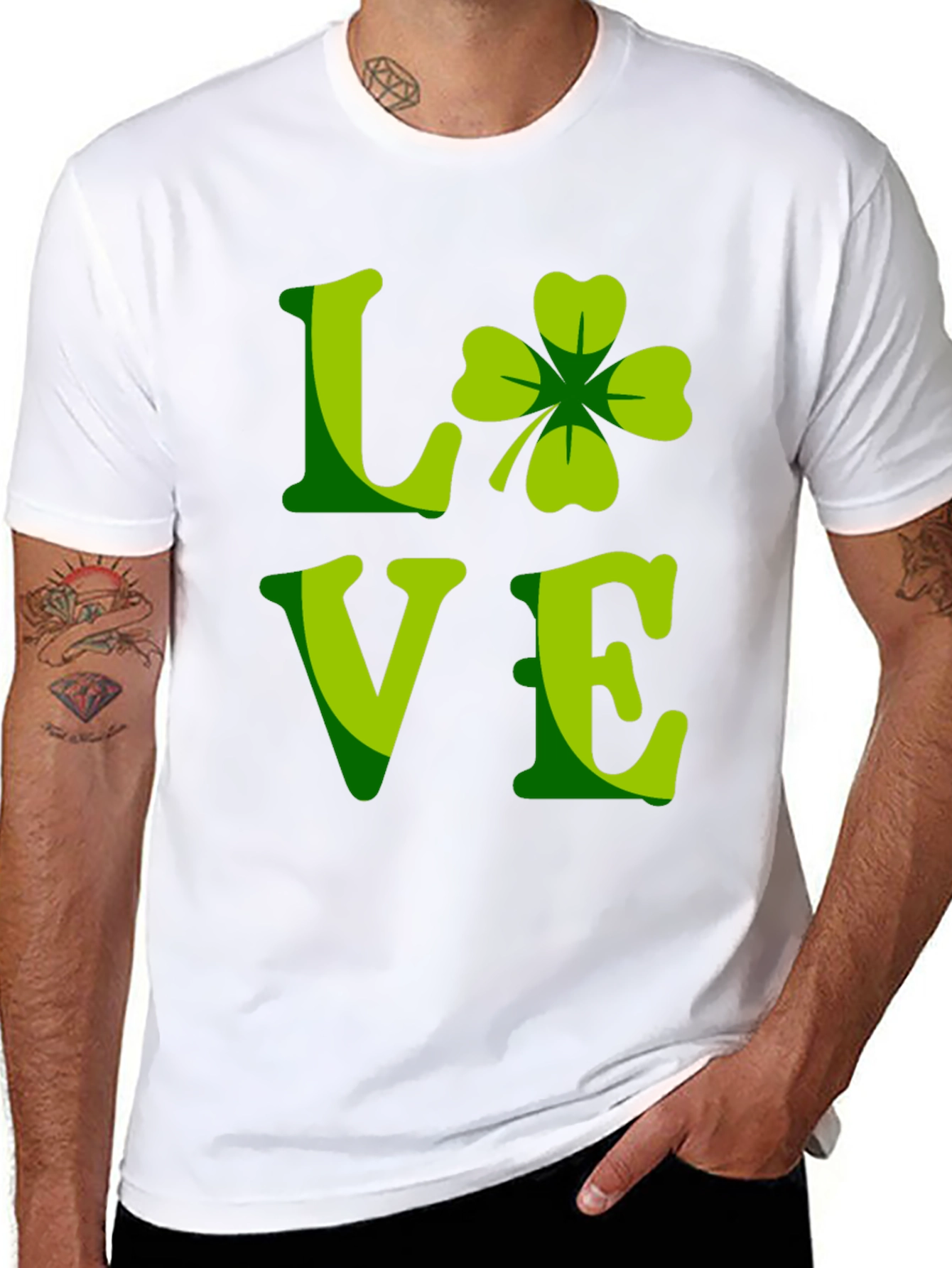 St. Patricks Day Shamrock Love Graphic Tee