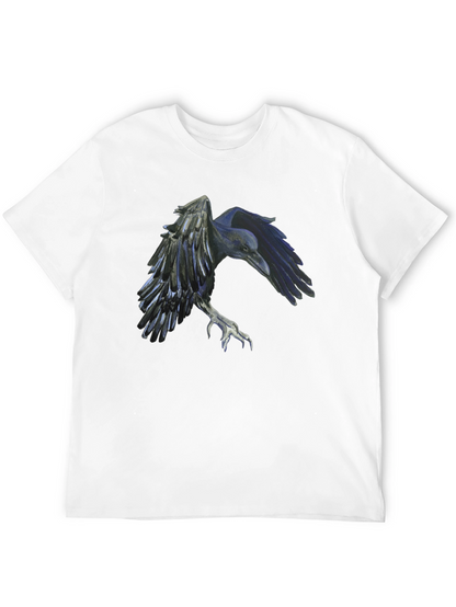 Raven Graphic Tee - Black Cotton Short Sleeve