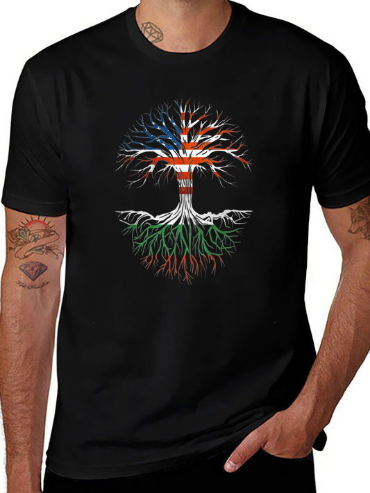 USA Ireland Roots T-Shirt Heritage Graphic Tee