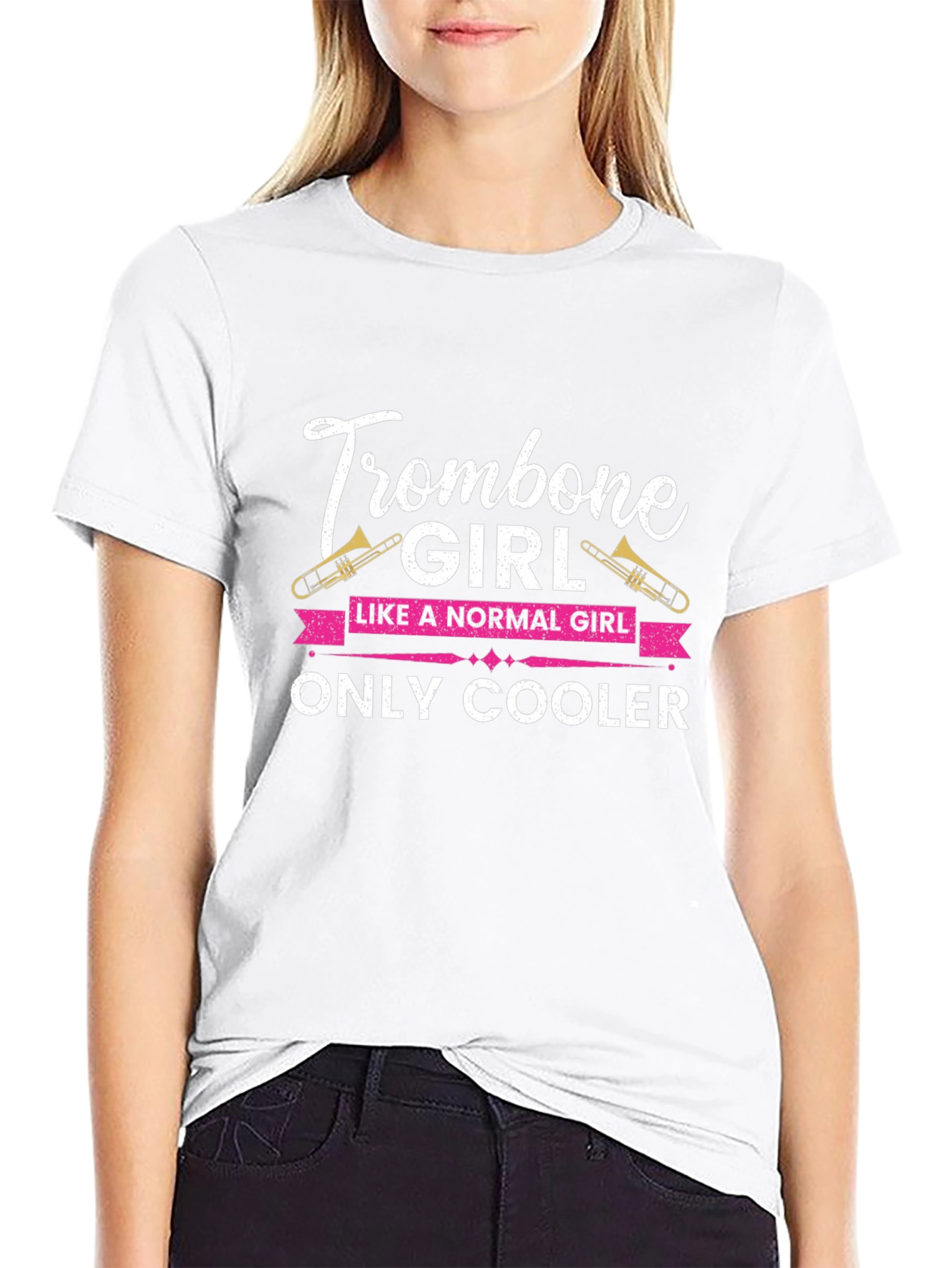 Trombone Girl T-Shirt - Music Lover Gift