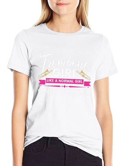 Trombone Girl T-Shirt - Music Lover Gift