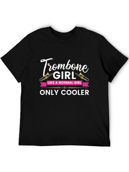 Trombone Girl T-Shirt - Music Lover Gift
