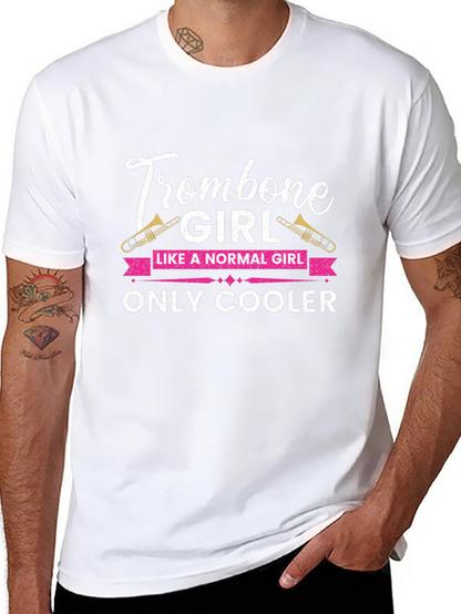 Trombone Girl T-Shirt - Music Lover Gift