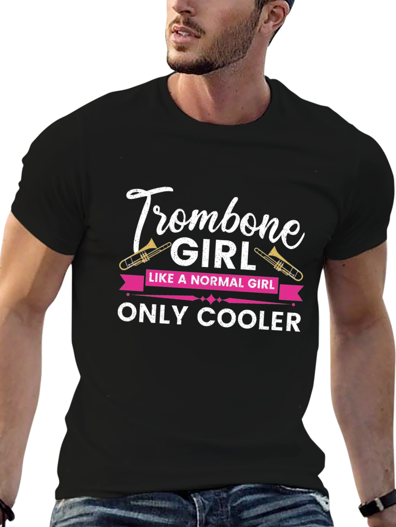 Trombone Girl T-Shirt - Music Lover Gift
