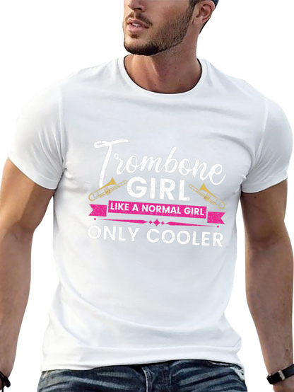 Trombone Girl T-Shirt - Music Lover Gift