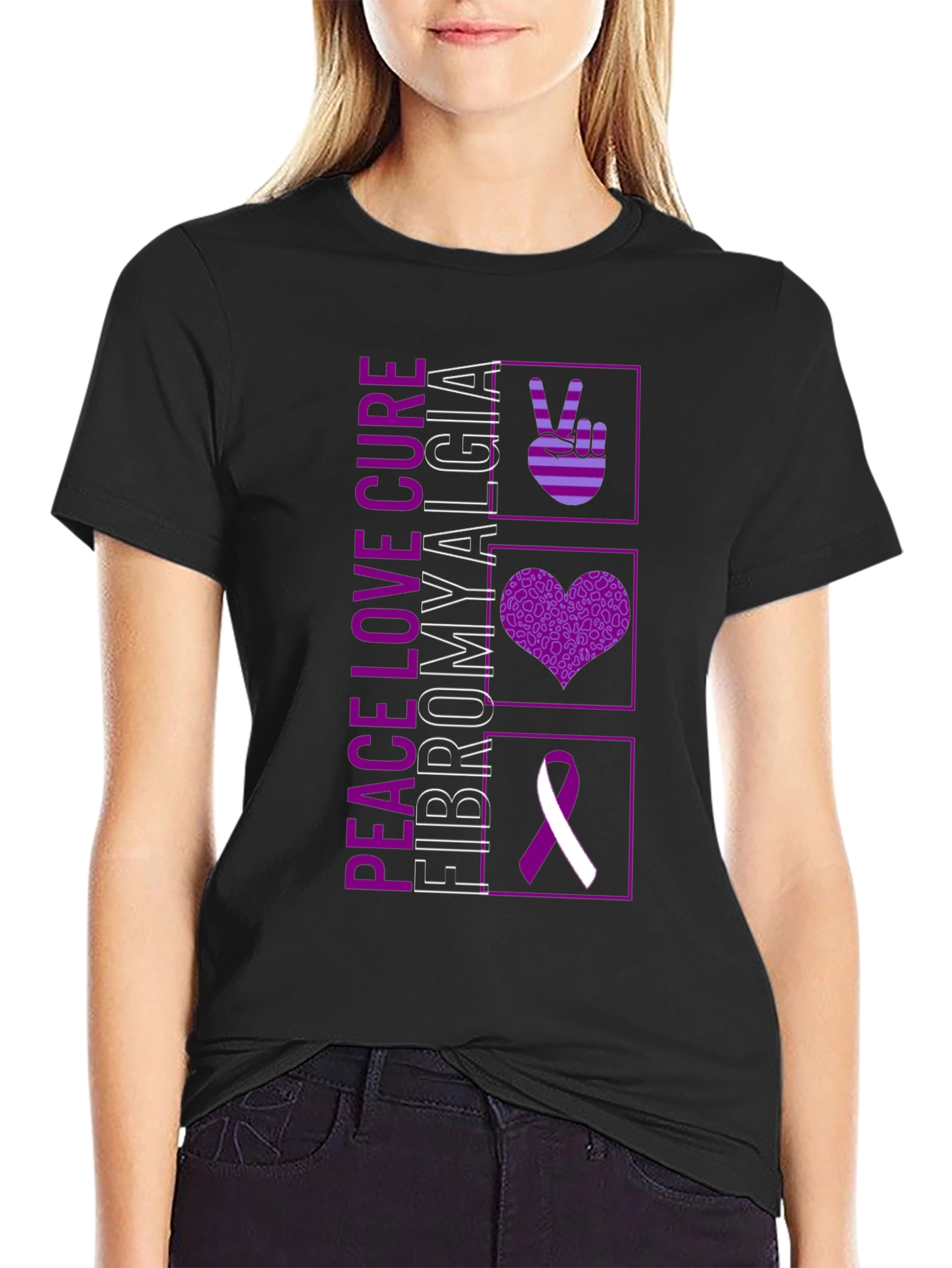 Peace Love Cure Fibromyalgia T-Shirt