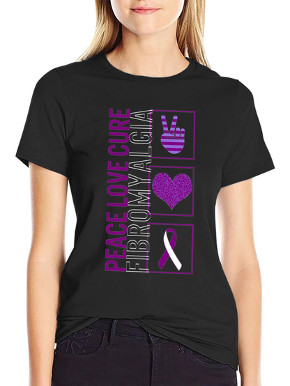 Peace Love Cure Fibromyalgia T-Shirt