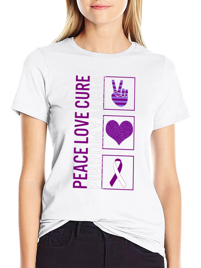Peace Love Cure Fibromyalgia T-Shirt