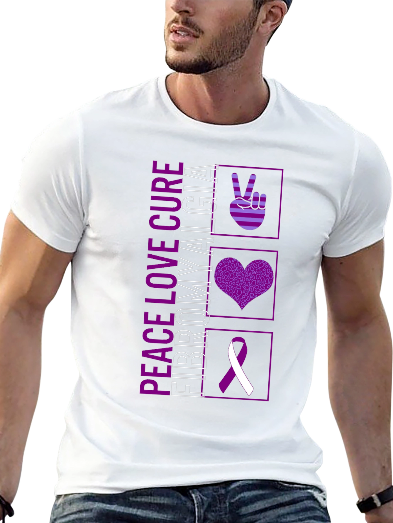Peace Love Cure Fibromyalgia T-Shirt