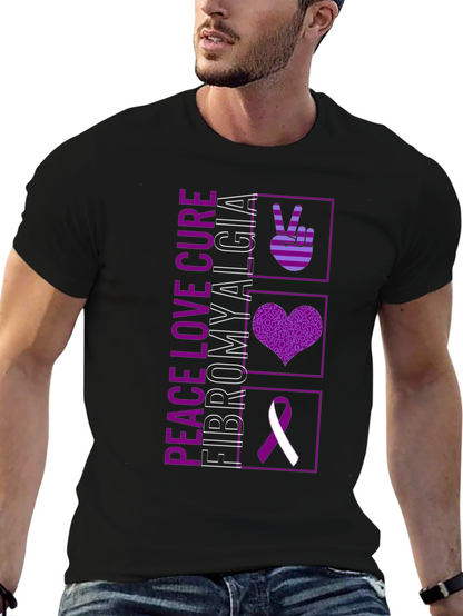 Peace Love Cure Fibromyalgia T-Shirt