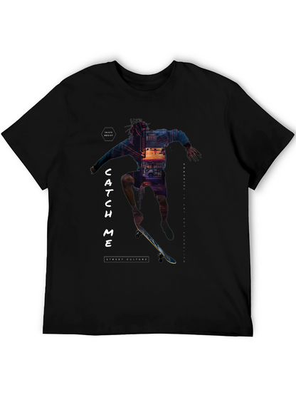 Skate Culture T-Shirt - Catch Me Black Tee