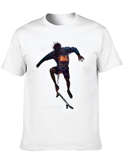 Skate Culture T-Shirt - Catch Me Black Tee