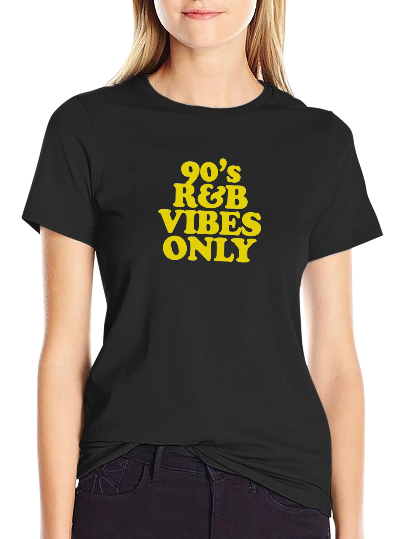 90s R&B Vibes Only Black T-Shirt