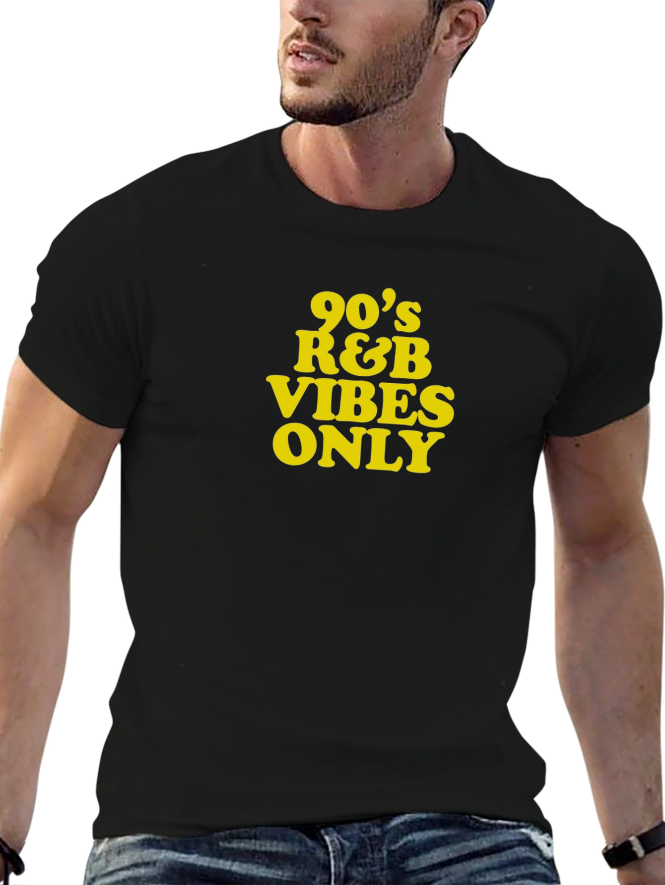 90s R&B Vibes Only Black T-Shirt