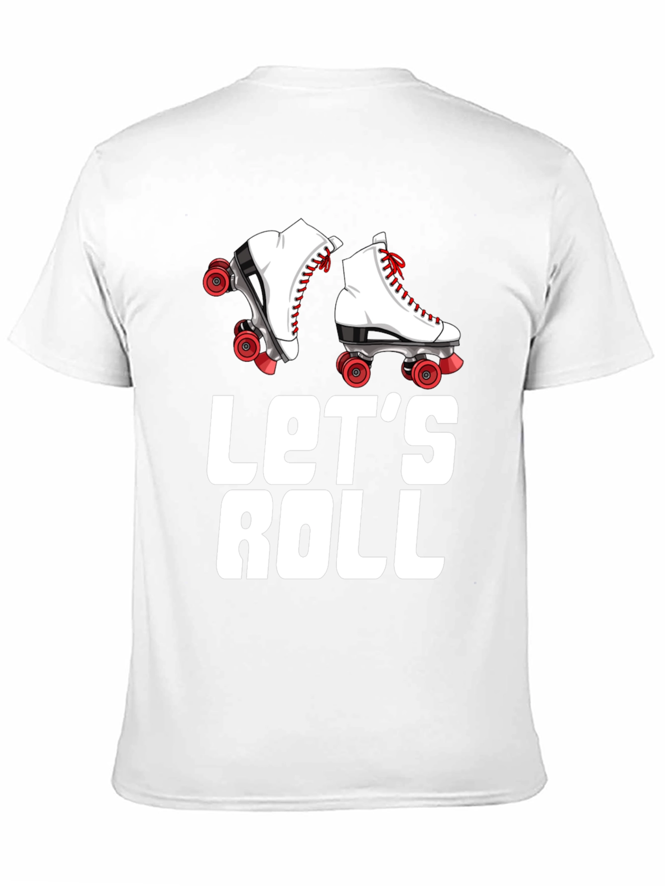 Lets Roll Retro Roller Skate Graphic Tee