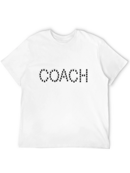 Mens Black T-Shirt - Coach Lettering
