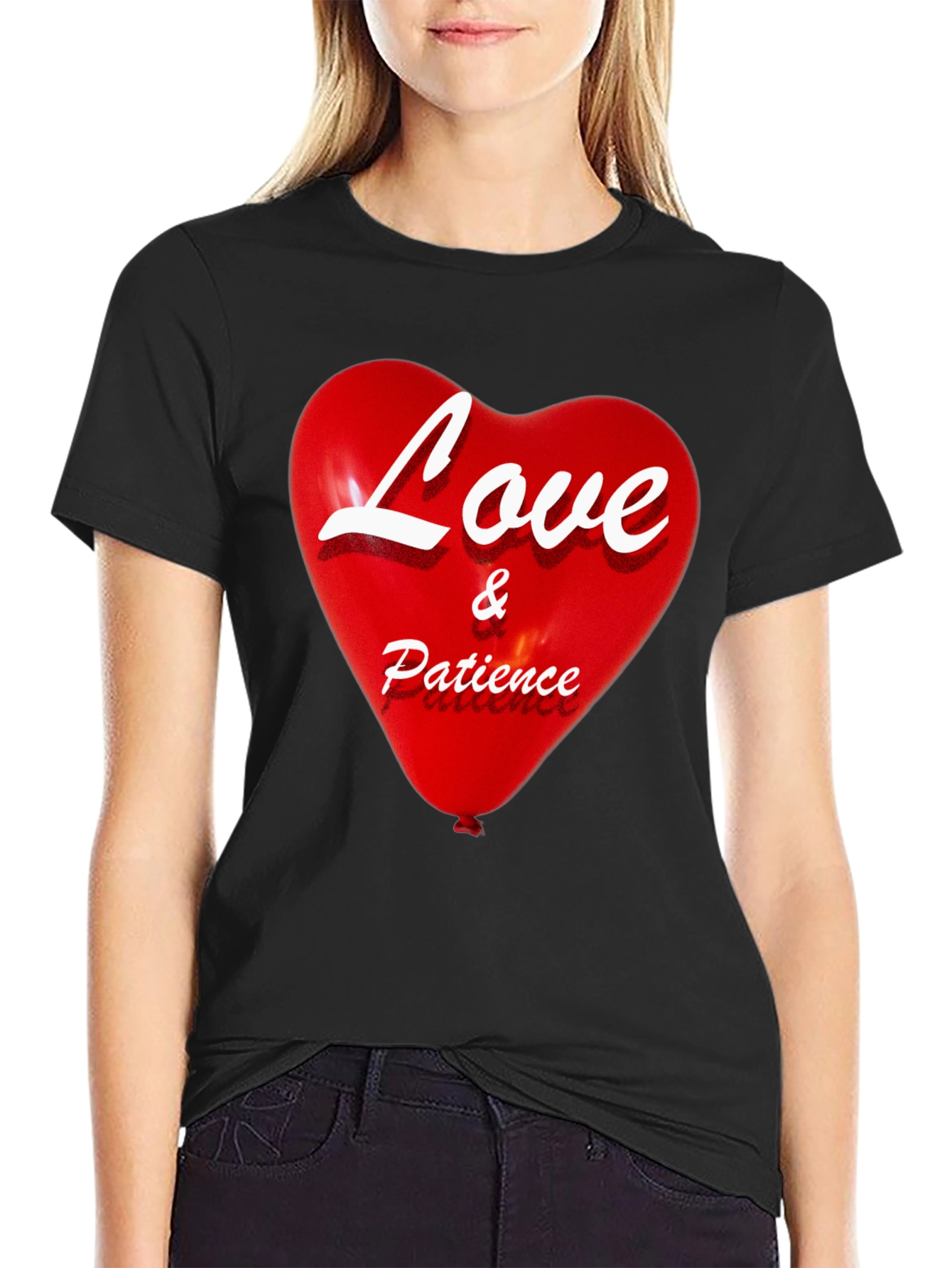 Love & Patience Heart Graphic T-Shirt