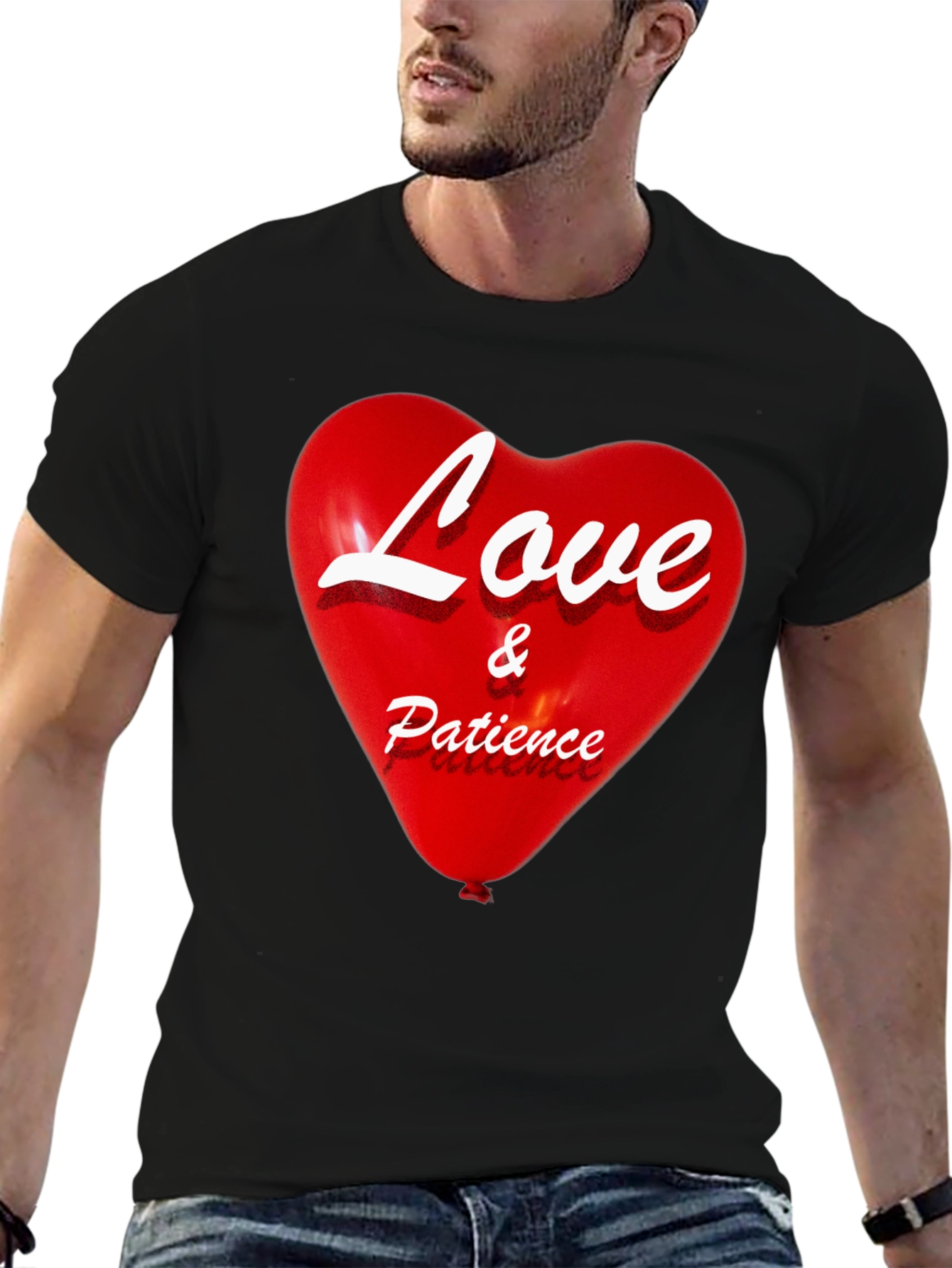 Love & Patience Heart Graphic T-Shirt
