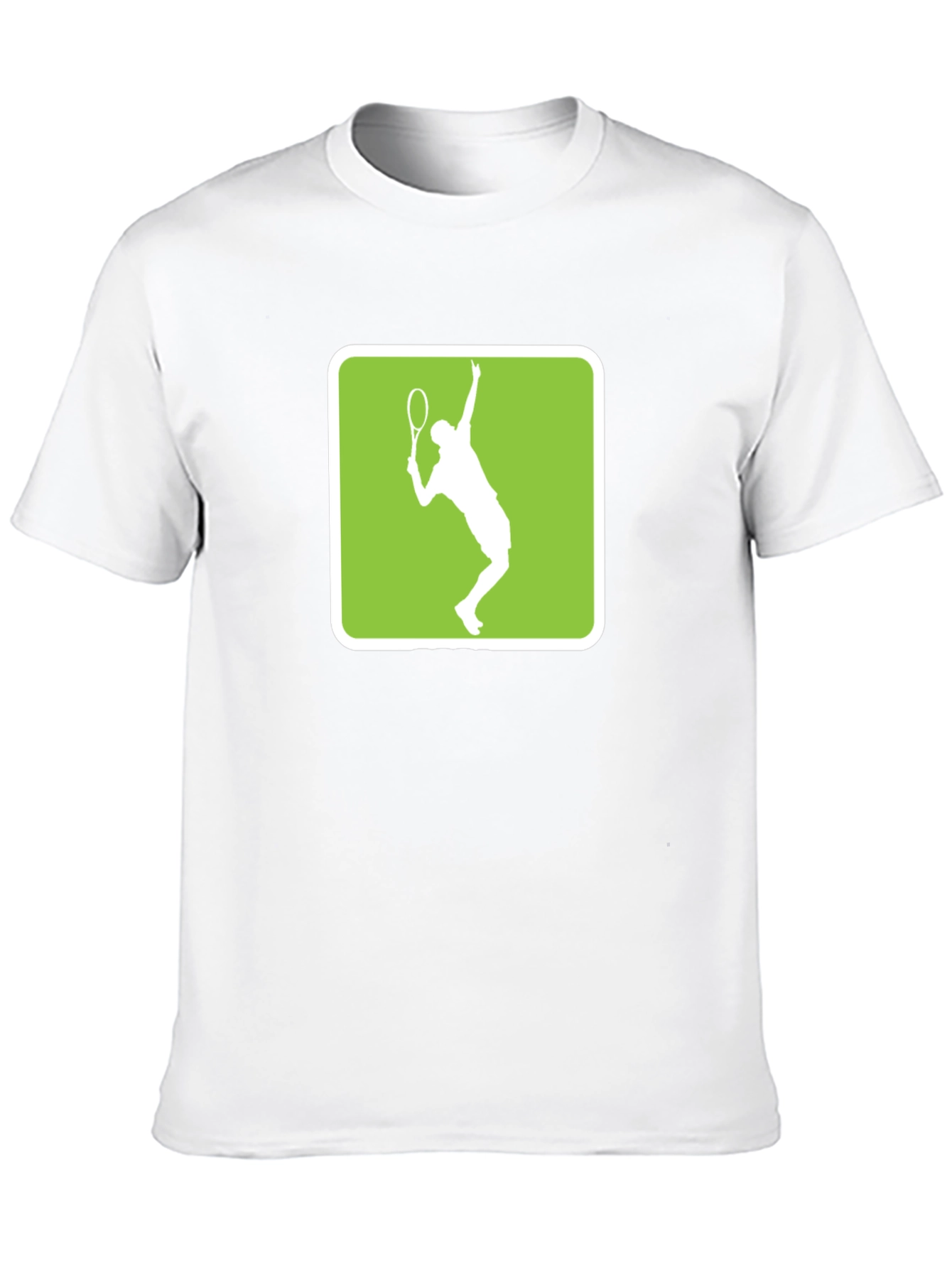 Tennis Player Graphic Tee - Black Cotton