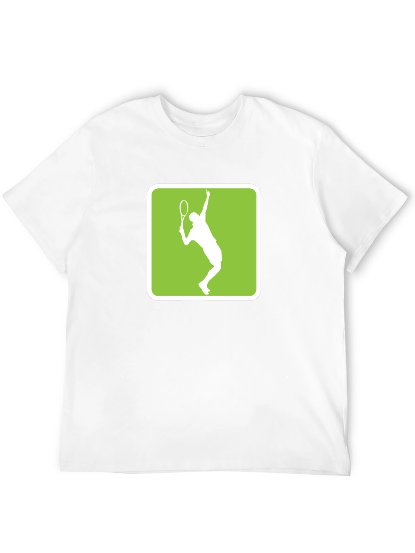 Tennis Player Graphic Tee - Black Cotton