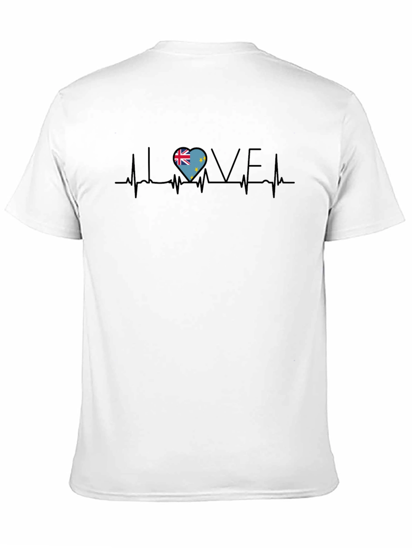 Tuvalu Flag Heartbeat Love T-Shirt
