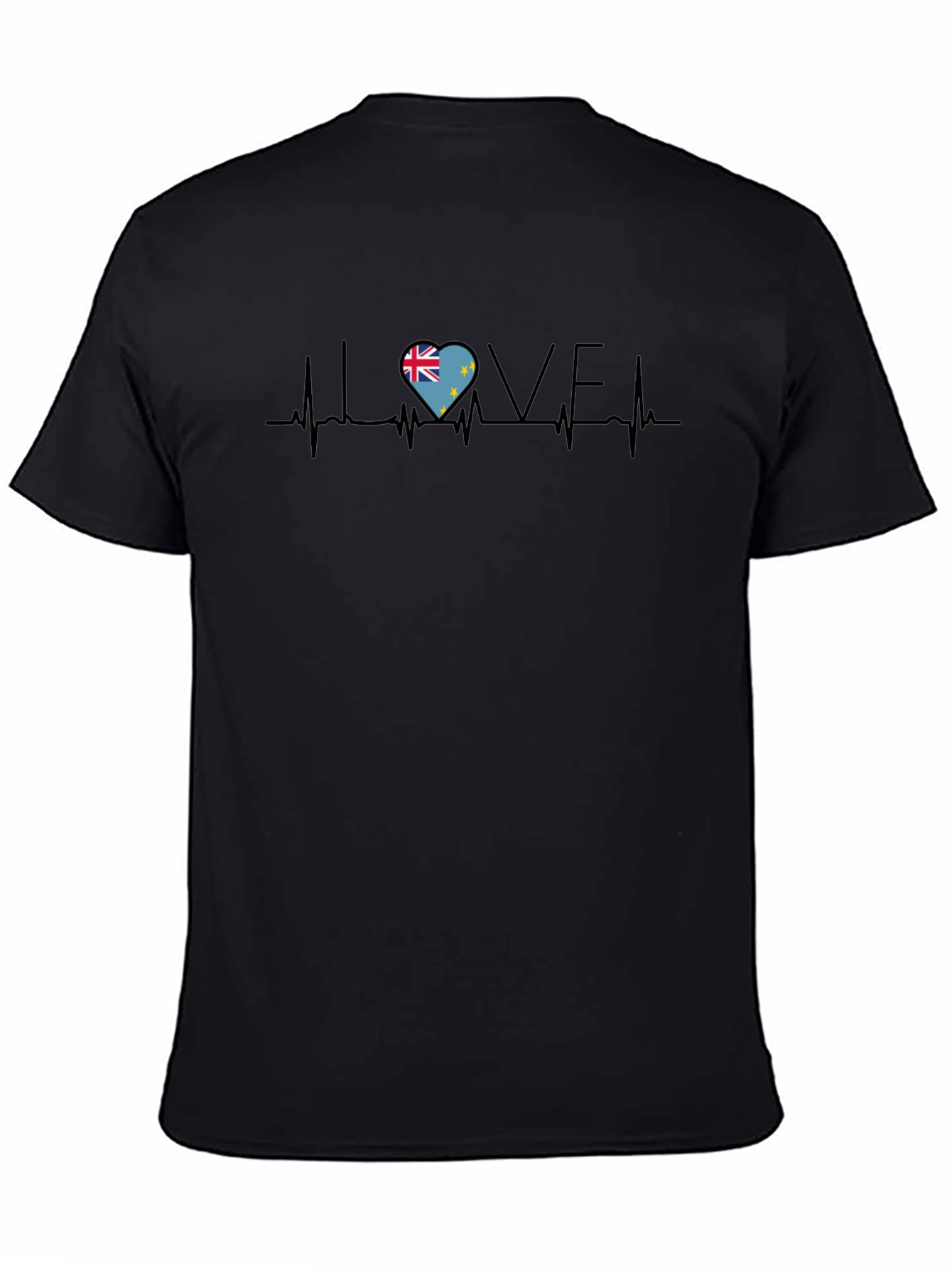 Tuvalu Flag Heartbeat Love T-Shirt