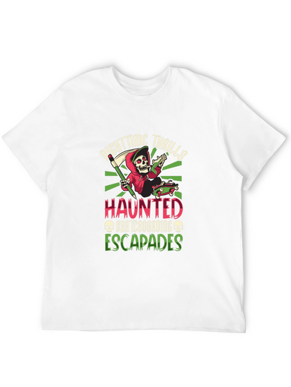 Nighttime Thrills Haunted Skateboarding Escapades T-Shirt