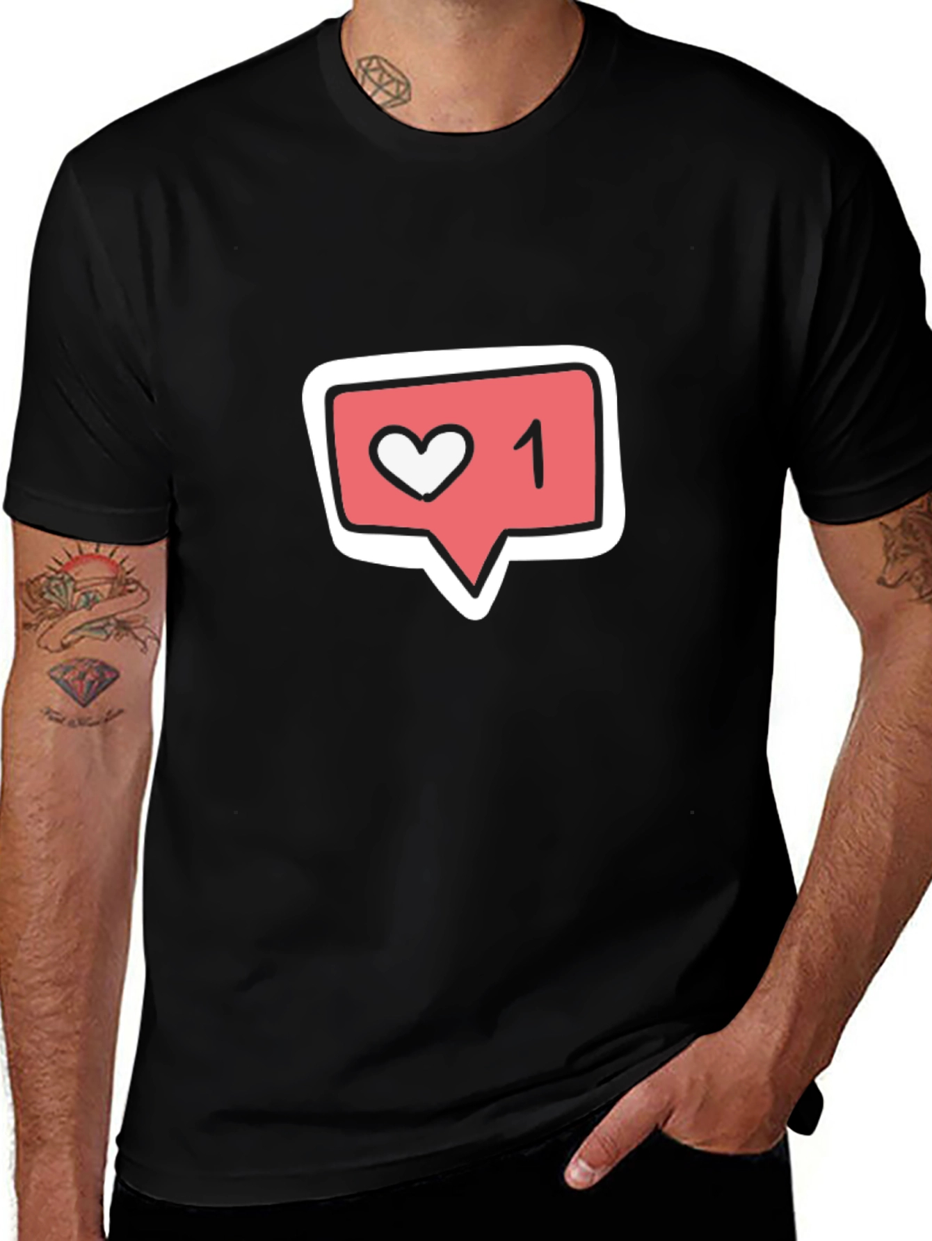 Trendy Like 1 Graphic Black T-Shirt