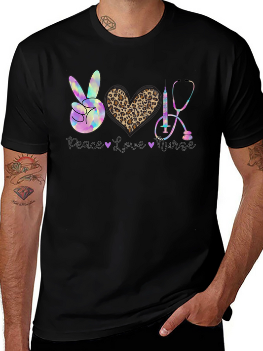 Peace Love Nurse Graphic Tee