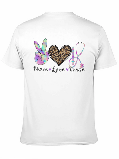 Peace Love Nurse Graphic Tee