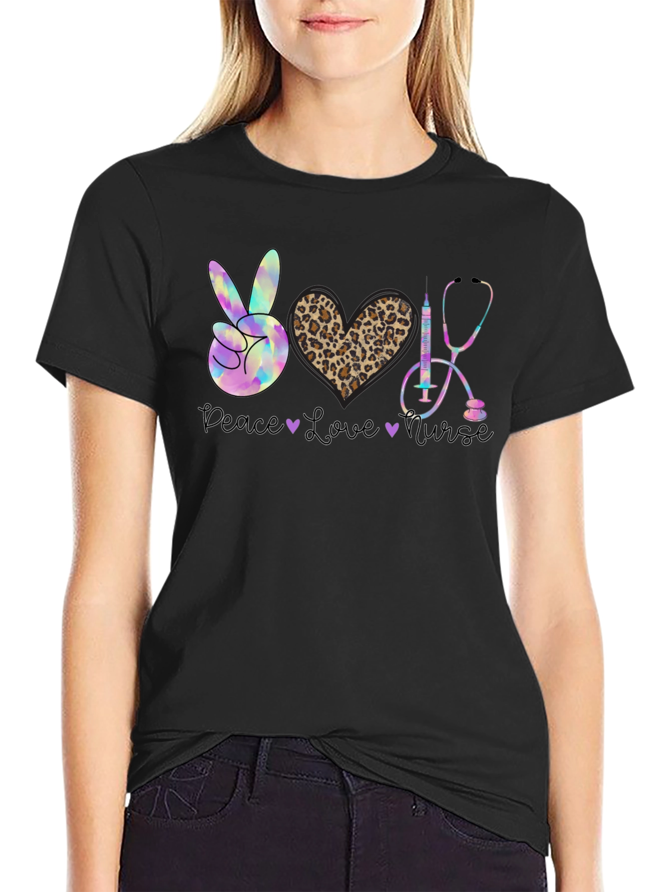 Peace Love Nurse Graphic Tee