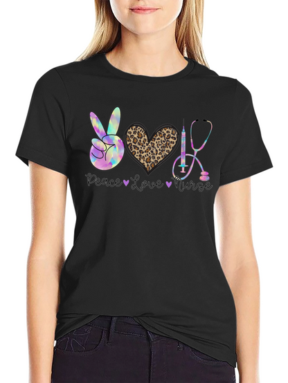 Peace Love Nurse Graphic Tee