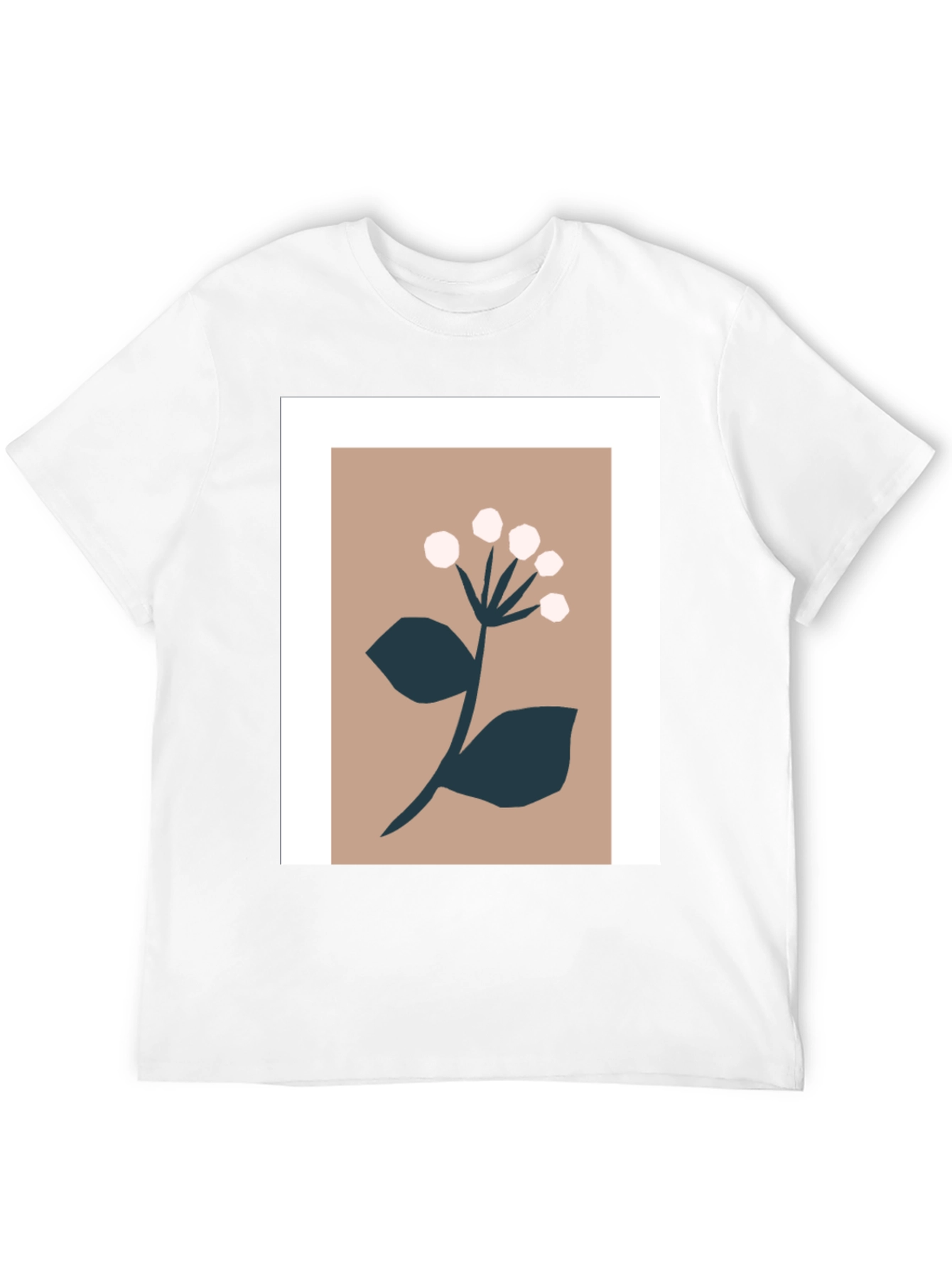 Minimalist Floral Graphic Print Tee