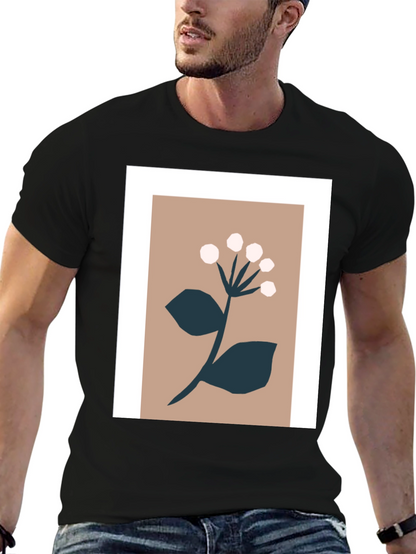 Minimalist Floral Graphic Print Tee