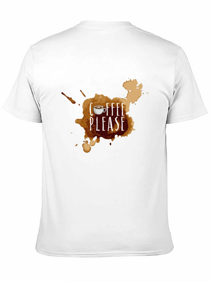 Coffee Please Graphic T-Shirt - Black Casual Tee